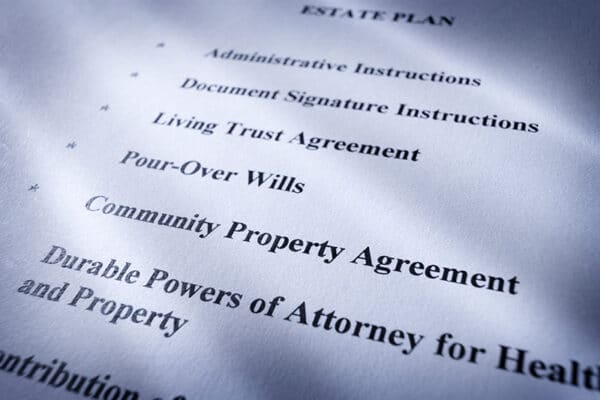 The different parts of an estate plan