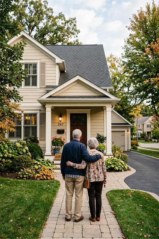 senior-couple-house - Meurer & Potter, P.C. Lifetime Access, Lockbox and Residence Trusts - Meurer & Potter, P.C.